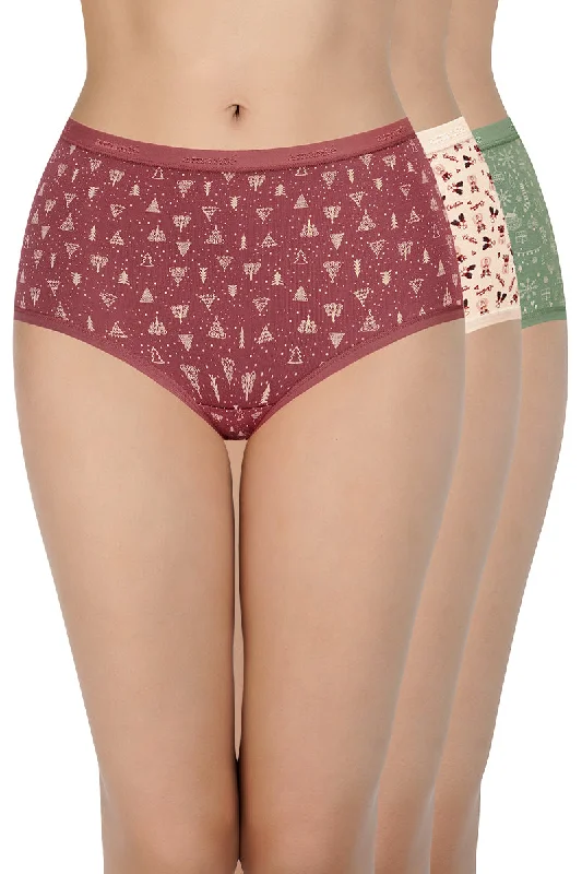 Massive Deal Print High Rise Full Brief Panties (Pack of 3)