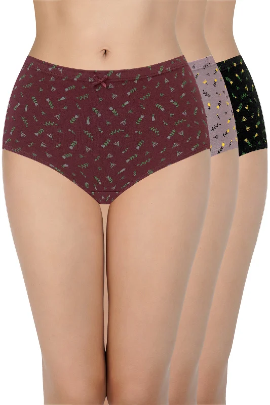 Weekend Flash Sale Printed High Rise Full Brief (Pack of 3)
