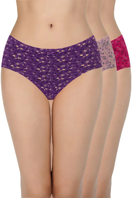 Weekend Discounts to Delight Printed Mid Rise Hipster (Pack of 3)