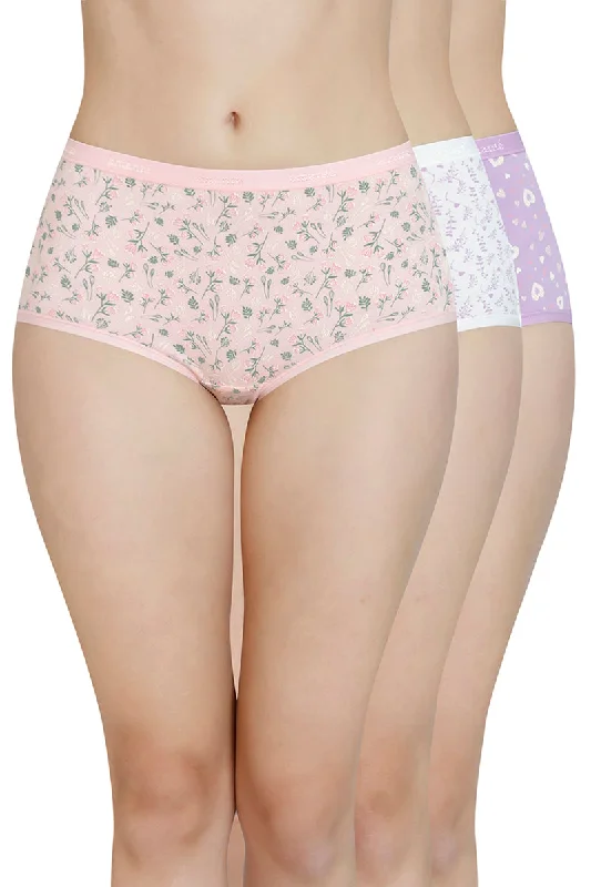Big Discounts Printed High Rise Full Brief (Pack of 3)