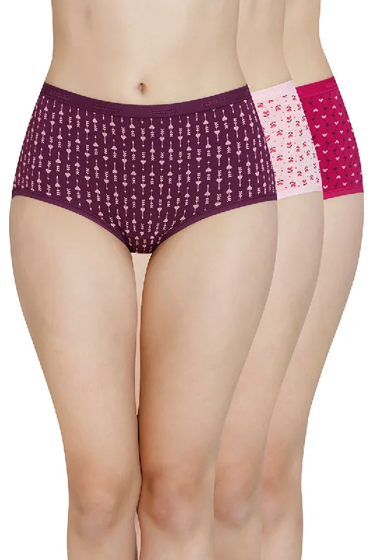 Year-End Sale Printed High Rise Full Brief (Pack of 3)