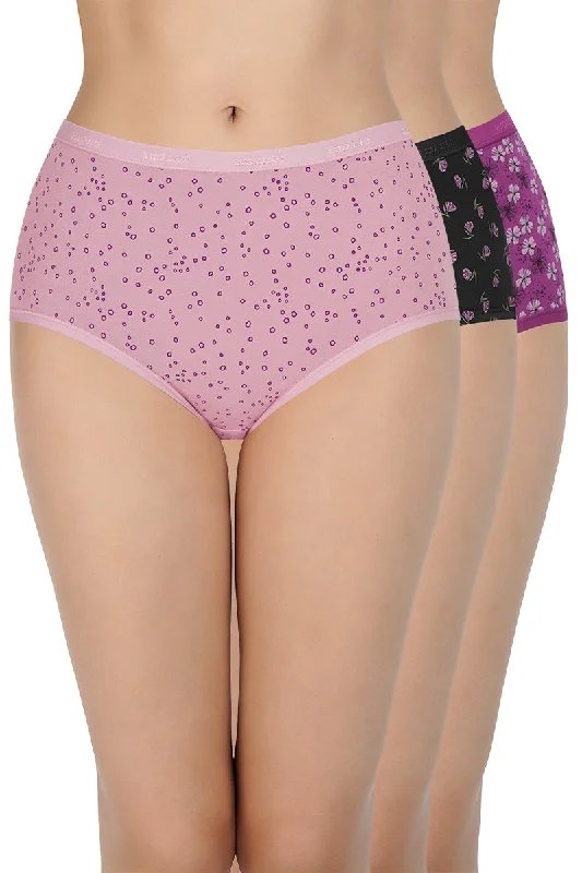 Weekend Offers That Delight Printed High Rise Full Briefs (Pack of 3)