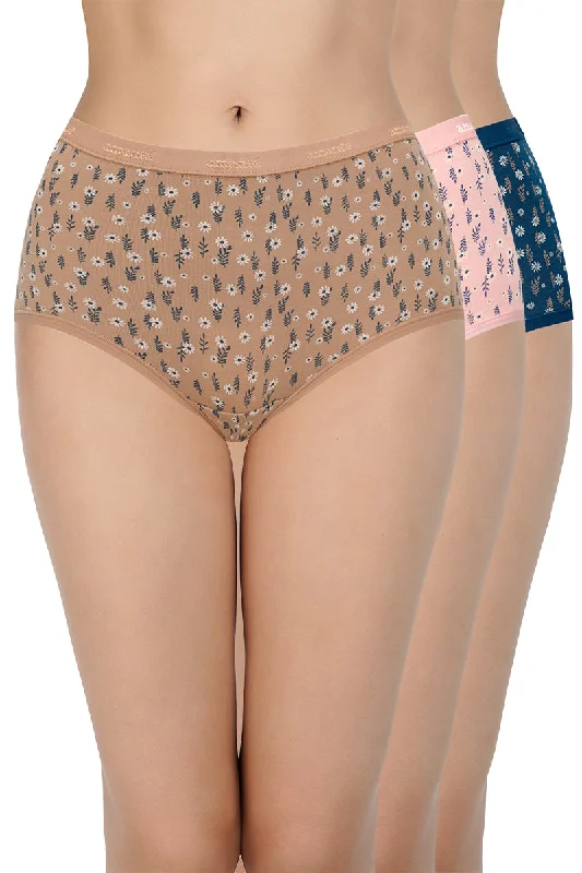 Weekend Savings Spectacular Printed High Rise Full Briefs (Pack of 3)