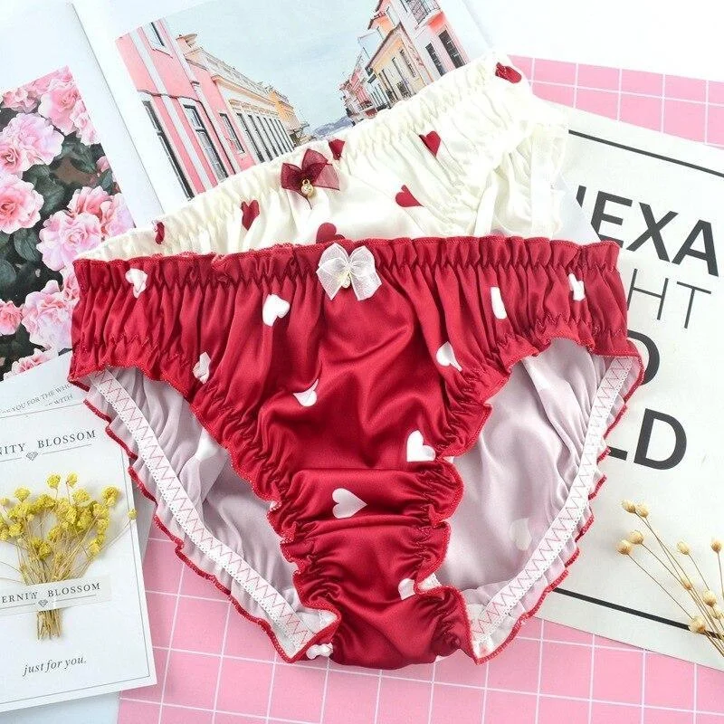 Weekend Offers That Amaze Satin Heart Panties