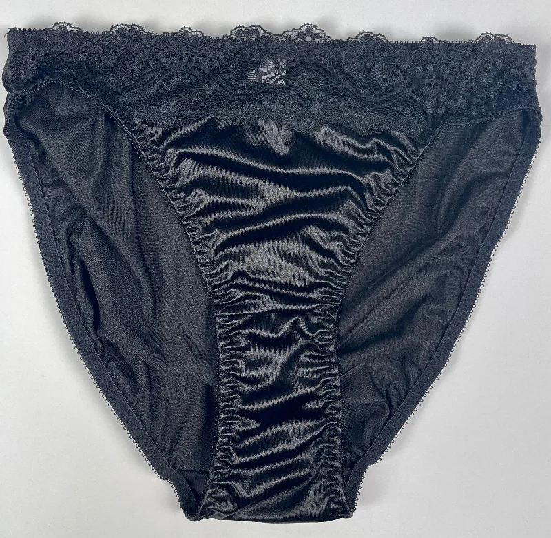 Buy Today High Leg Satin and Lace Panty