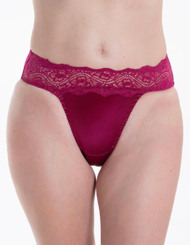 Exclusive Weekend Offers Inside High Leg Satin and Lace Panty