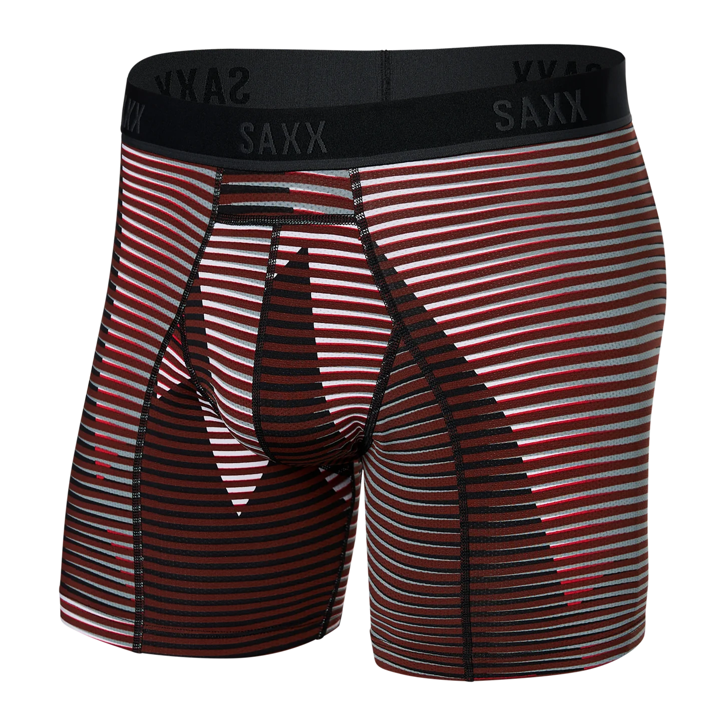 Blowout Sale SAXX Kinetic Light-Compression Mesh Boxer Brief - Optic Mountain Dark Brick - SXBB32 OMB