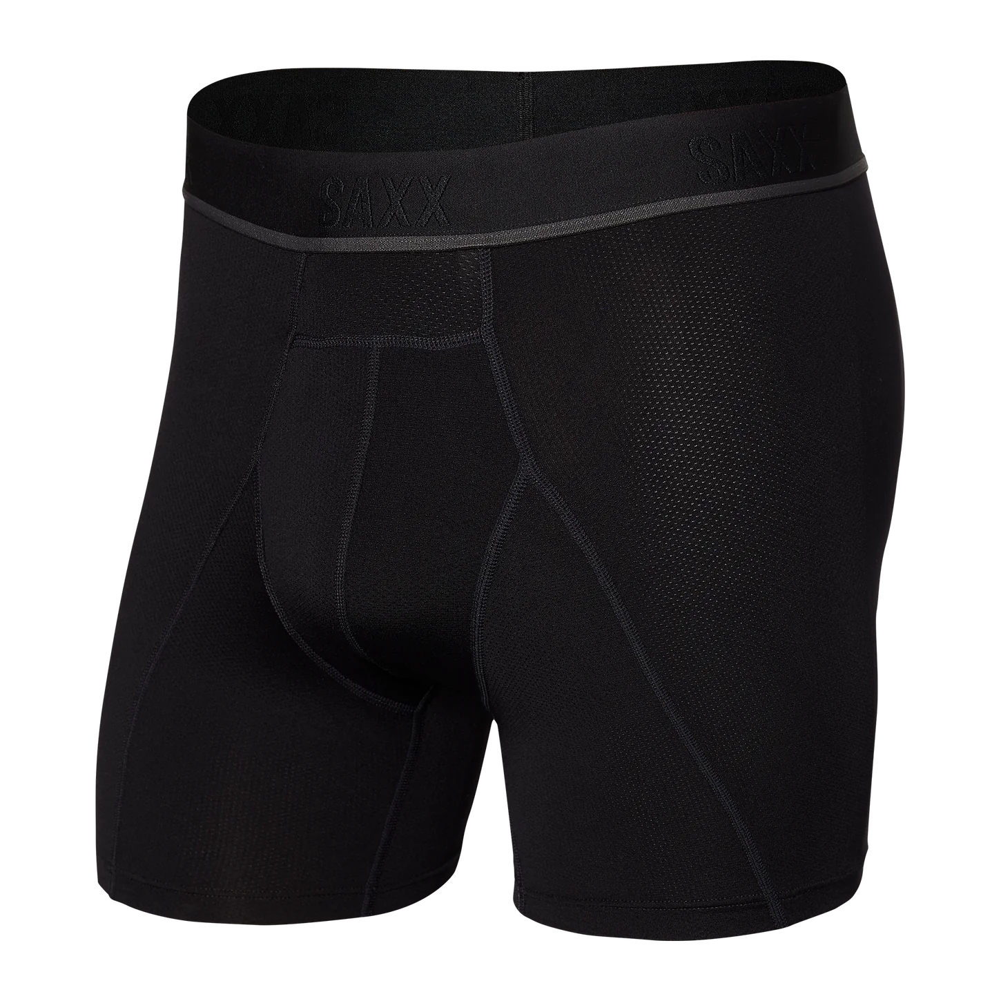 Hurry In SAXX Kinetic Light-Compression Mesh Boxer Brief - Blackout - SXBB32 BLO