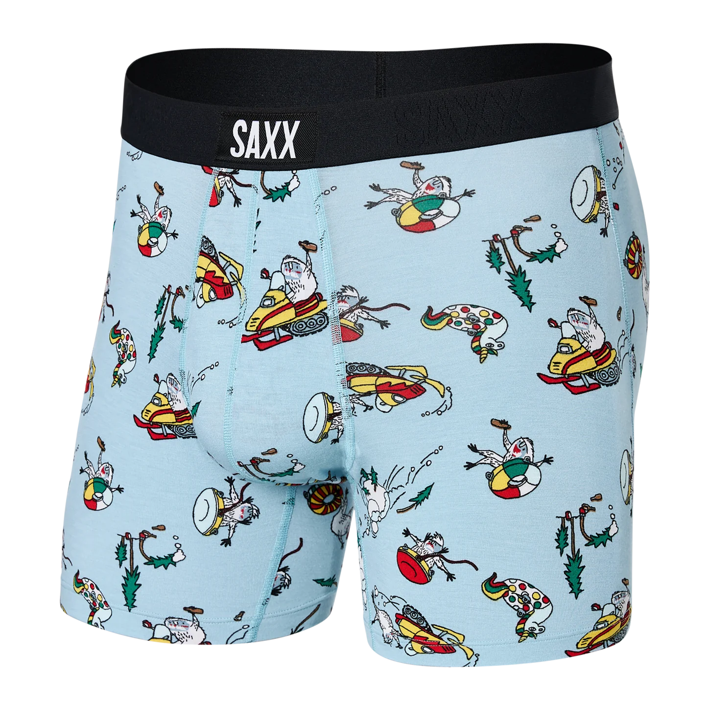 Deal Alert SAXX Vibe Super Soft Boxer Brief -  Totally Tubular Fog Blue - SXBM35 TOF