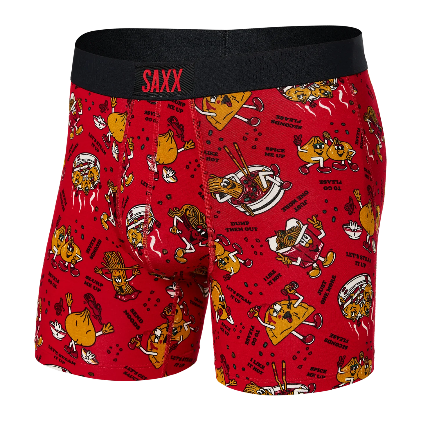 Flash Sale SAXX Vibe Super Soft Boxer Brief - Dumps And Noods Red - SXBM35 DNR