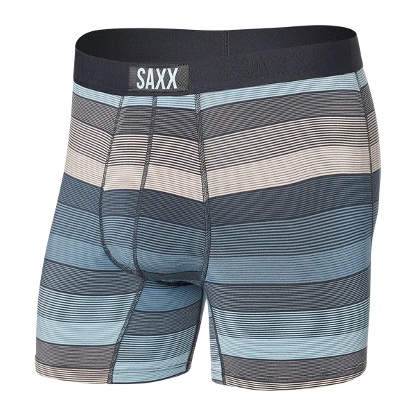 Special Buy SAXX VIBE Super Soft  Boxer Brief / Hazy Stripe- Washed Blue