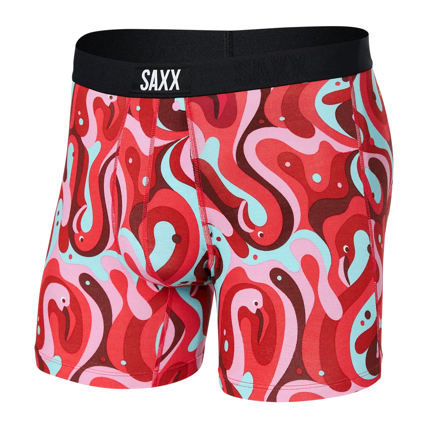 Discount Extravaganza SAXX Vibe Super Soft Boxer Brief - Lava Lamp Flamingo Multi - SXBM35 LLF