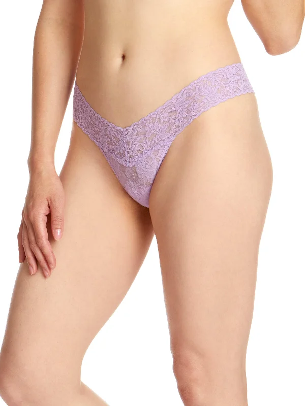 Weekend Sale: Don't Miss Out Signature Lace Low Rise Thong Lavender Sachet Purple