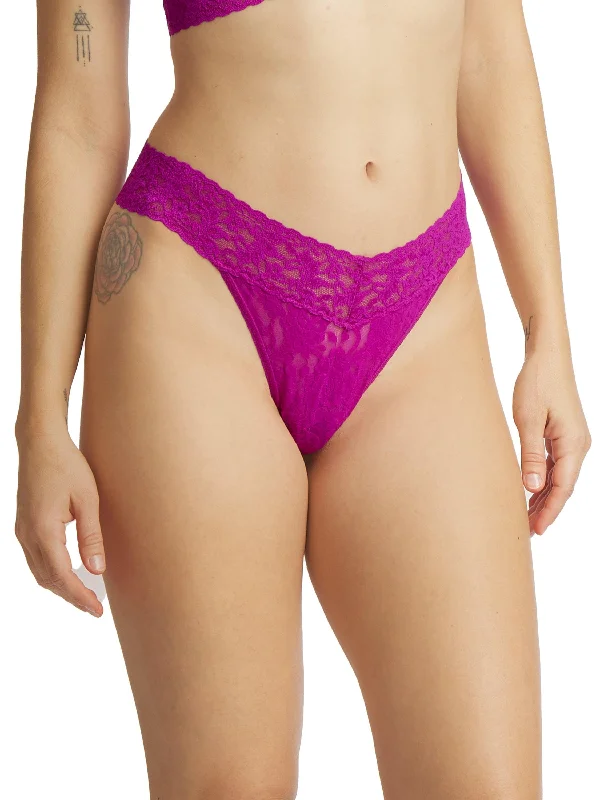Weekend Offers That Dazzle Signature Lace Original Rise Thong Countess Pink