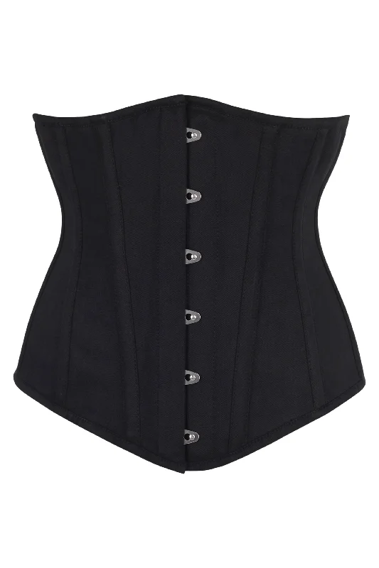 Super Deal Single Layer Longline Underbust Corset in Black