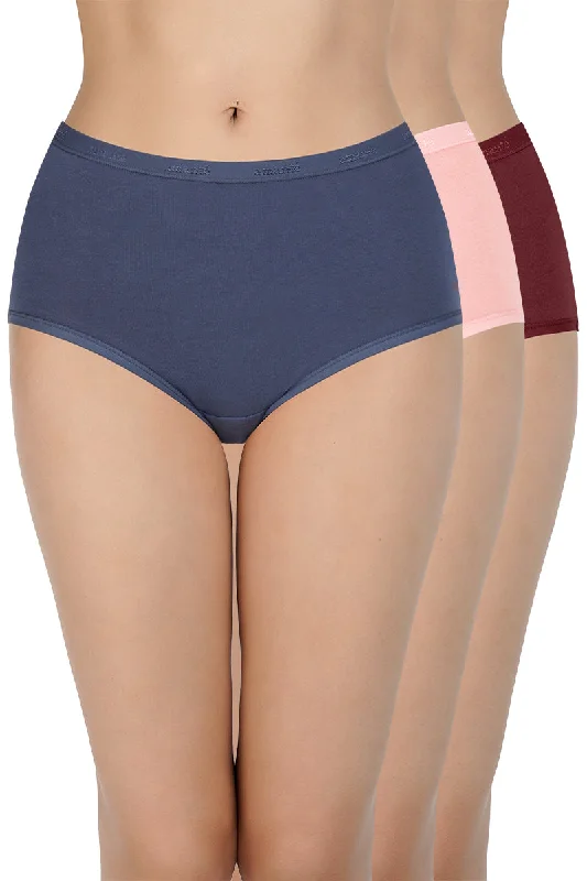 Now or Never Solid High Rise Full Briefs (Pack of 3)