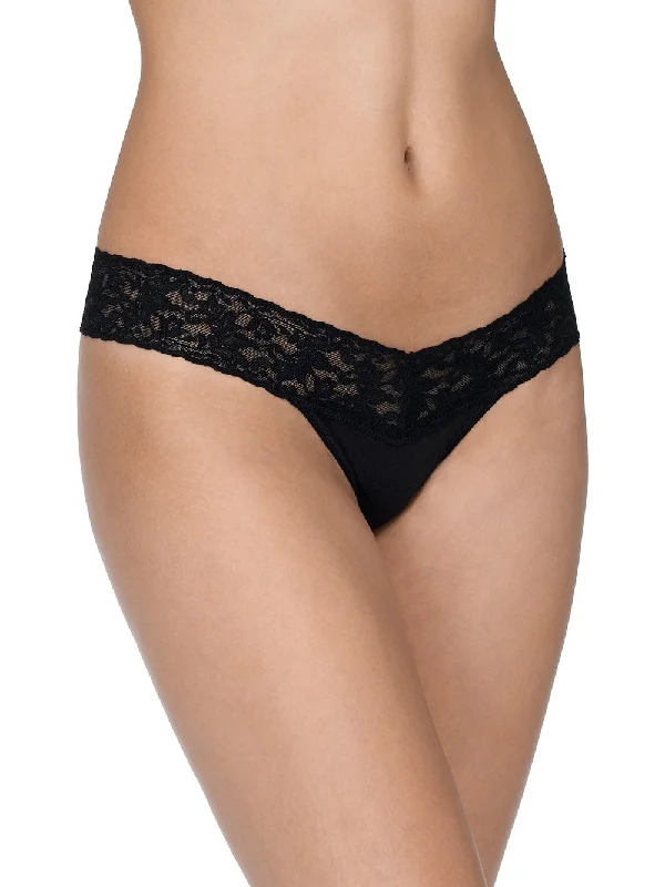 Year-End Sale SUPIMA® Cotton *Petite Size* Low Rise Thong with Lace