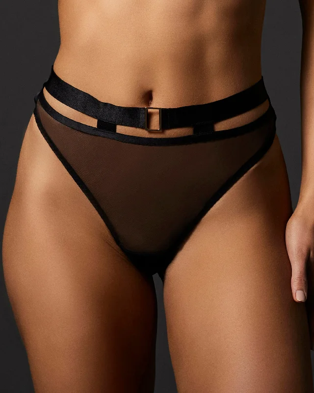 Weekend Discounts to Delight Trinity High-Waist Thong Black