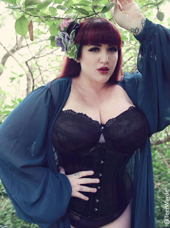 Bonus Savings Plus Size PVC Hourglass Curve Longline Underbust Corset : CS-426