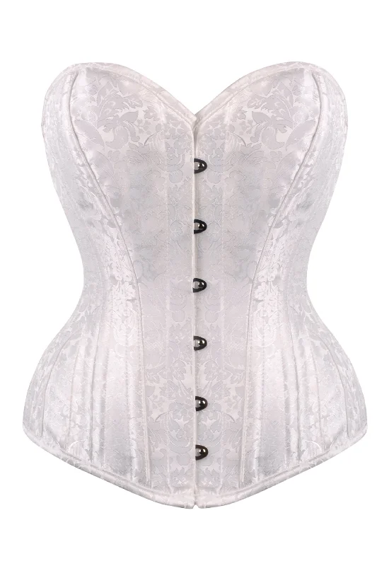 One-Day Only White Brocade Expert Waist Training Corset