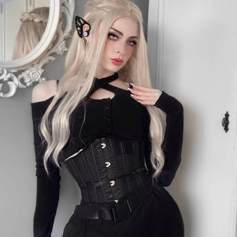 Special Buy Women's Gothic 26 Steel Boned Mesh Underbust Corsets