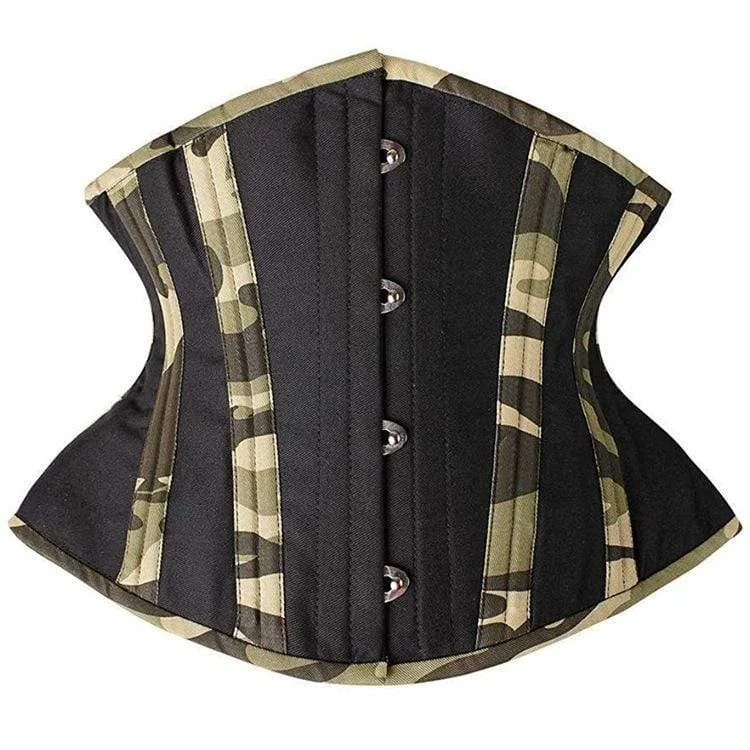Now or Never Women's Gothic Camouflage Striped Underbust Corsets