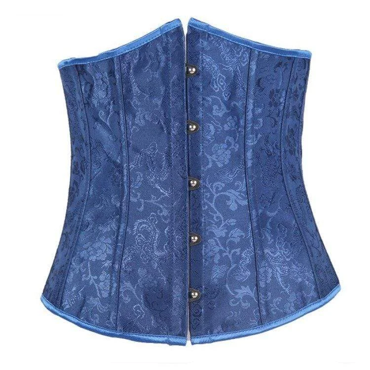 Take Advantage Women's Gothic Jacquard Underbust Corstes Blue