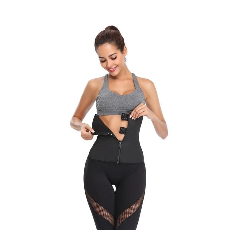 Deal Dash Women's Gothic Latex Front Zip Slimmer Underbust Corsets