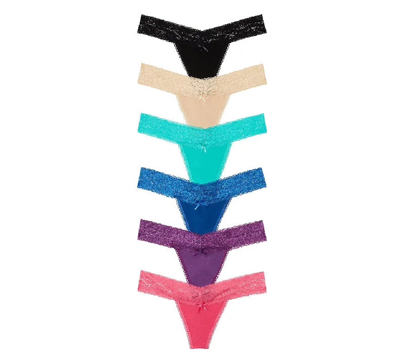 Mega Deal Women's Thong / Lace Trim G String Panties (Pack of 6)