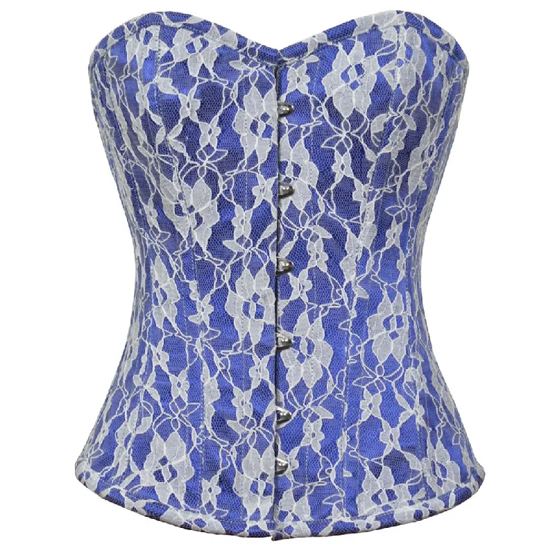 Weekend Offers That Shine Xanthe Floral Net Overlayed Authentic Overbust Corset