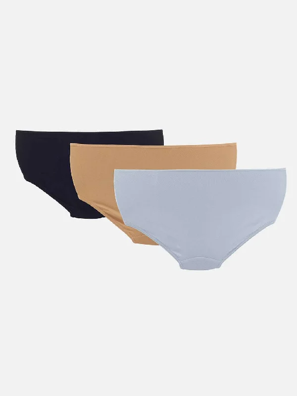 Bargain Alert Young Pack Mid Waist Medium Coverage Comfortable Bikini Panty Pack of 3