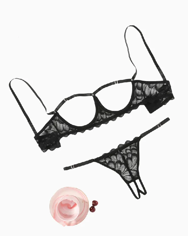 Weekend Deals That Wow Bra and Panty 2 Piece Lace Lingerie Set