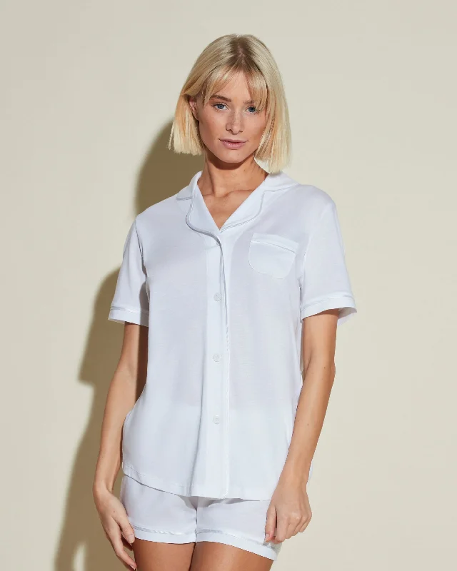 Closeout Short Sleeve Top & Boxer Pajama Set