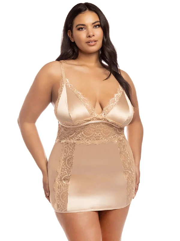 Instant Discount Curvy Laura Satin Babydoll Dress