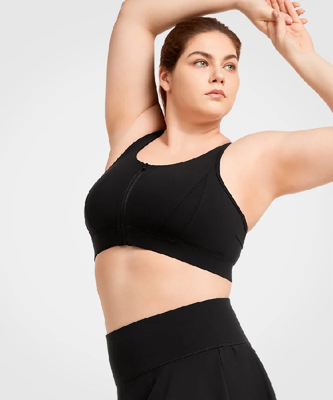 Exclusive Online Offer Echo Perforated Zip Front Padded Running Bra | Women's High Support Sports Bra Exclusive Online Offer Echo Perforated Zip Front Padded Running Bra | Women's High Support Sports Bra