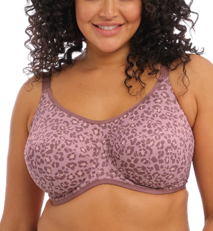 Special Offer Elomi Energise J-Hook Underwire Sports Bra (8042) - Dusky Leopard