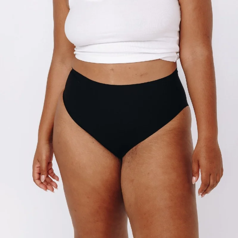 Unmissable Offer High-Rise Bikini - Seamless Cotton - Black