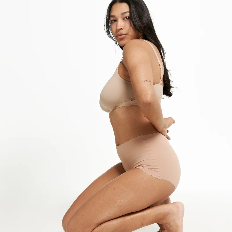 Online Only High-Rise Full Brief - Seamless Ultrasmooth - Latte