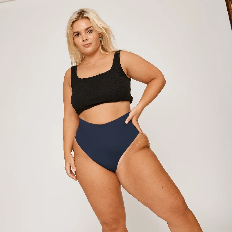 Great Deals High-Rise Thong - Seamless Ultrasmooth - Ink