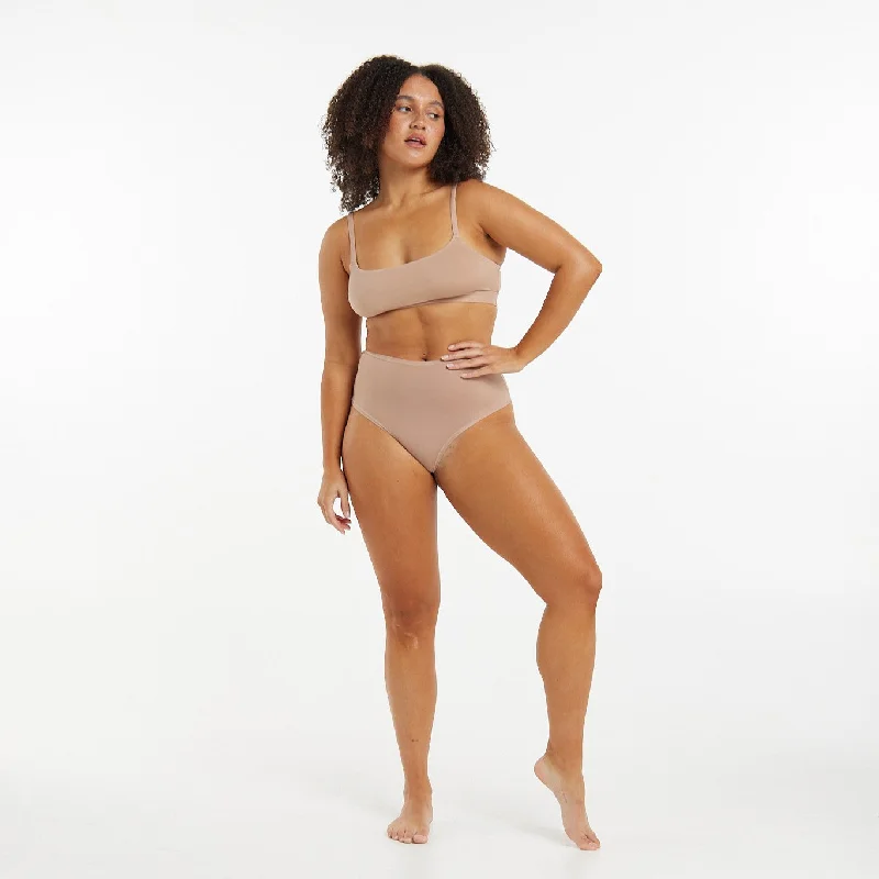 Massive Deals High-Rise Thong - Super Stretch - Latte