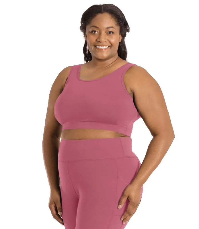 Super Deal JunoStretch Scoop Neck Bra Top Warm Mauve