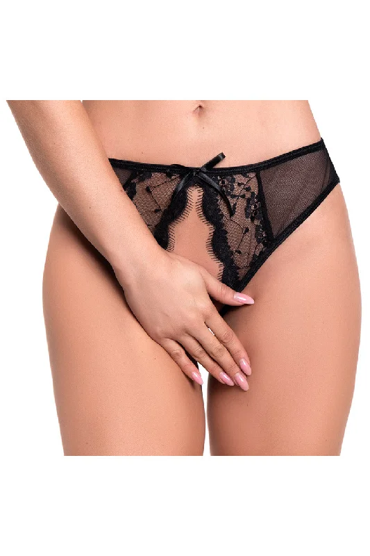 Weekend Discounts to Relish Mesh and Lace Crotchless Panty