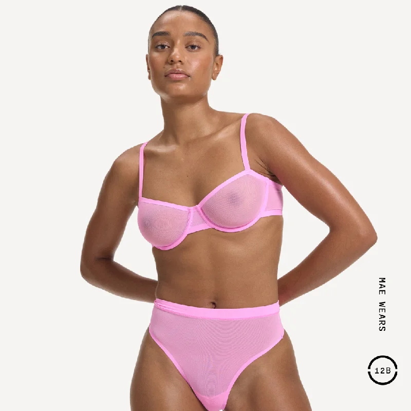 Bargain Prices Mesh Balconette Bra