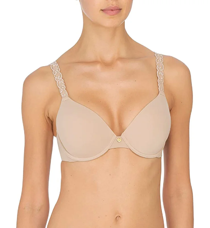 Price Drop Natori Pure Luxe Custom Coverage Contour Underwire Bra (732080) - Cafe