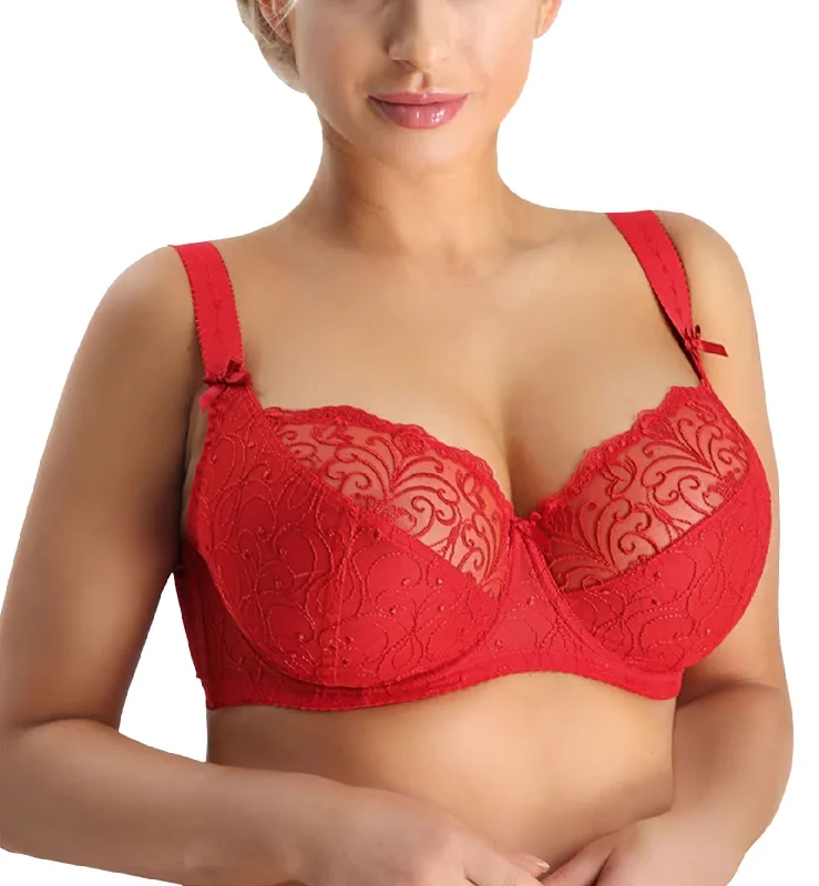 Weekend Price Cuts Galore Nessa Sonata Underwire Soft Balcony Bra (N500) - Red