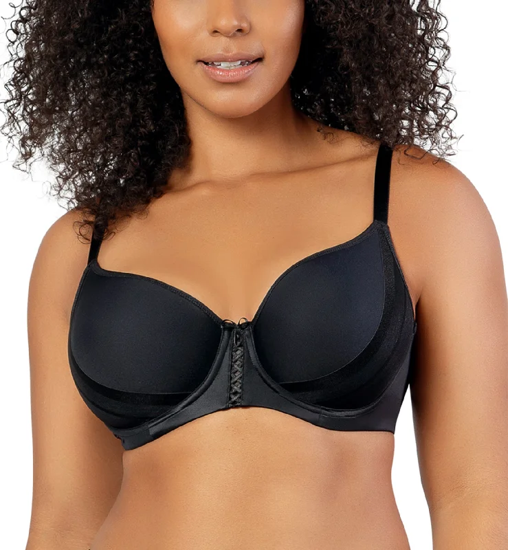 New Arrival Parfait Shea Spacer T-Shirt Underwire Bra (P6061) - Black