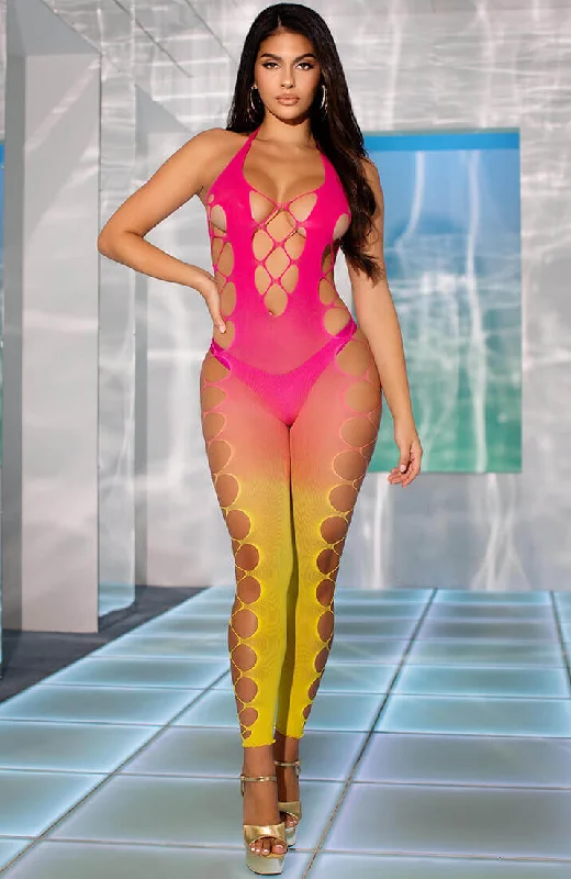 Bargain Bin Ombre sunset bodystocking - Dazzling Diva