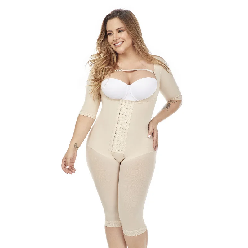 Super Savings Post Surgery Capri Shapewear With Sleeves Colombian Fajas MariaE 9142 Super Savings Post Surgery Capri Shapewear With Sleeves Colombian Fajas MariaE 9142