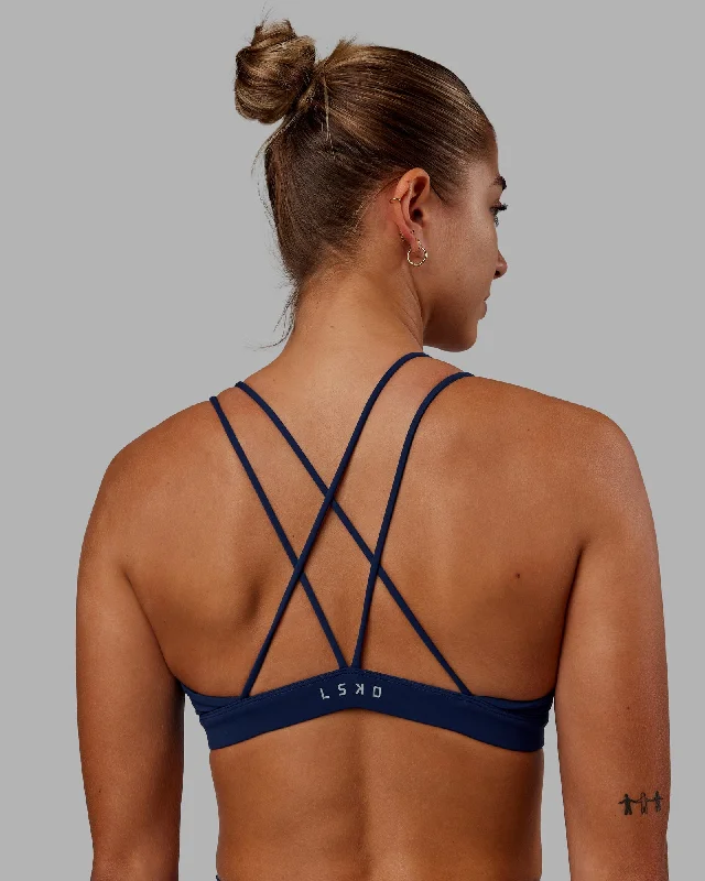 Weekend Specials to Savor Pursue Sports Bra - Midnight Blue