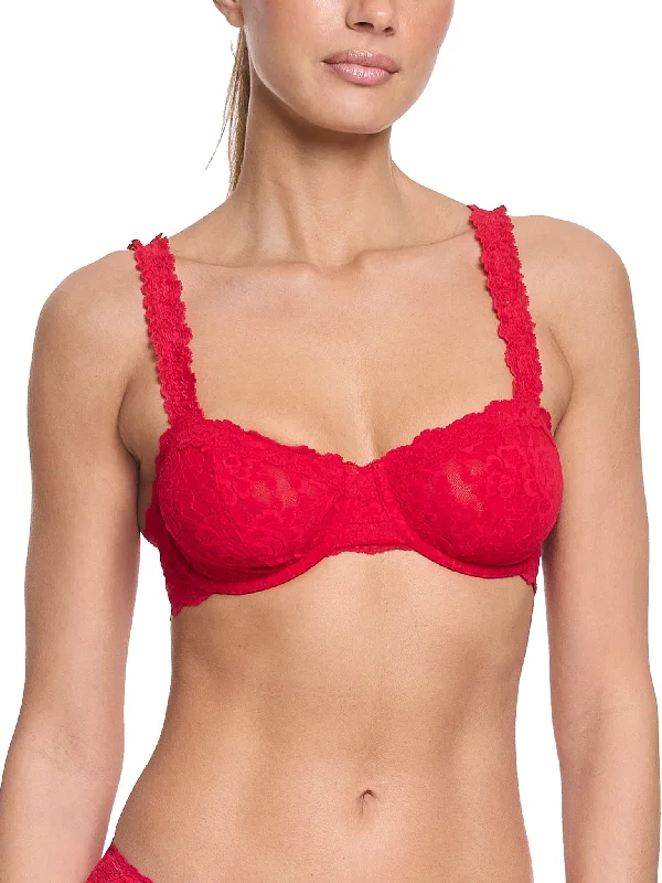 Unmissable Offer Signature Lace Balconette Bra Red